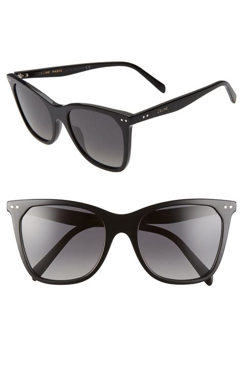 celine 55mm polarized cat eye sunglasses|Celine 56mm cat eye sunglasses.